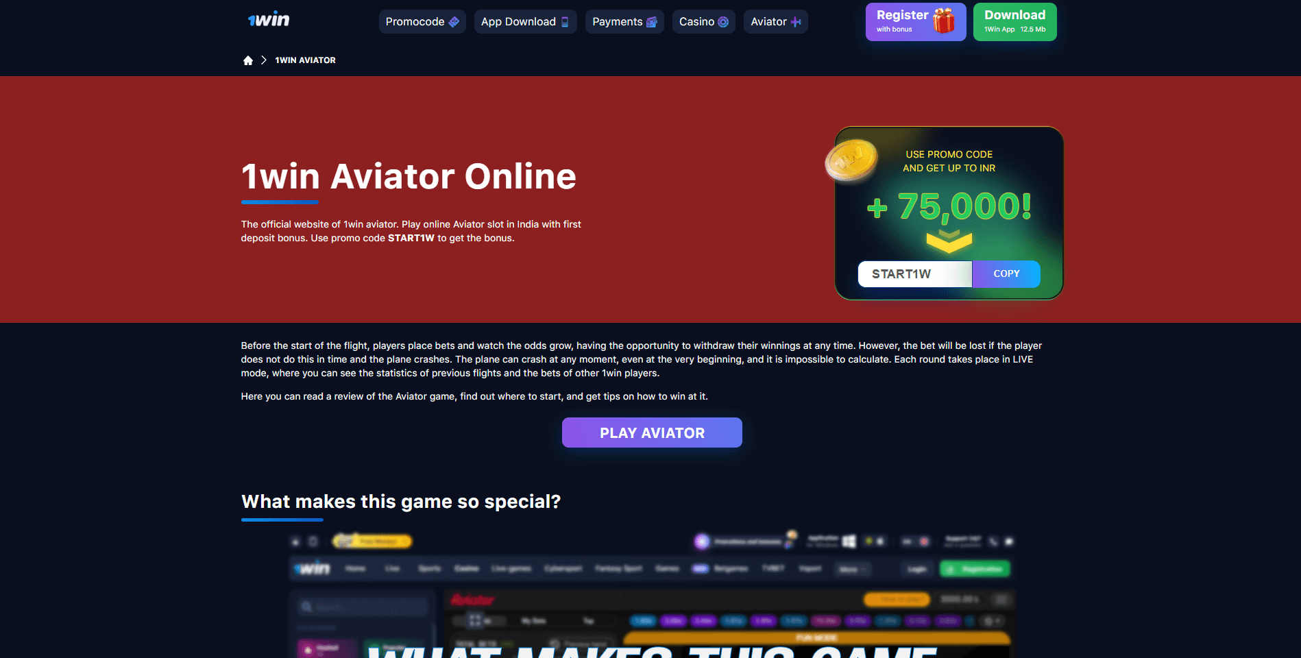 1Win Casino Aviator Game